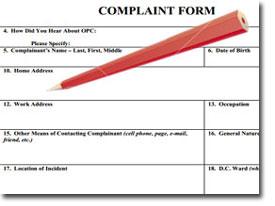 graphic of complaint form and pencil